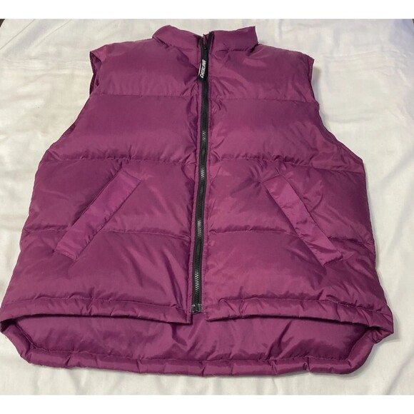 Down Puffer Vest Quilted Sz Large Full Front Zipper Collared Catalina Outerwear - Picture 5 of 15